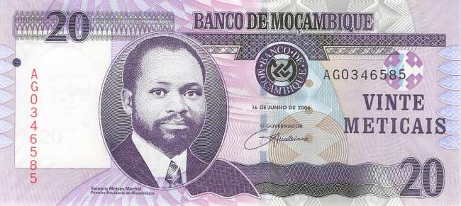 Mosambik p143 20 Meticais 2006